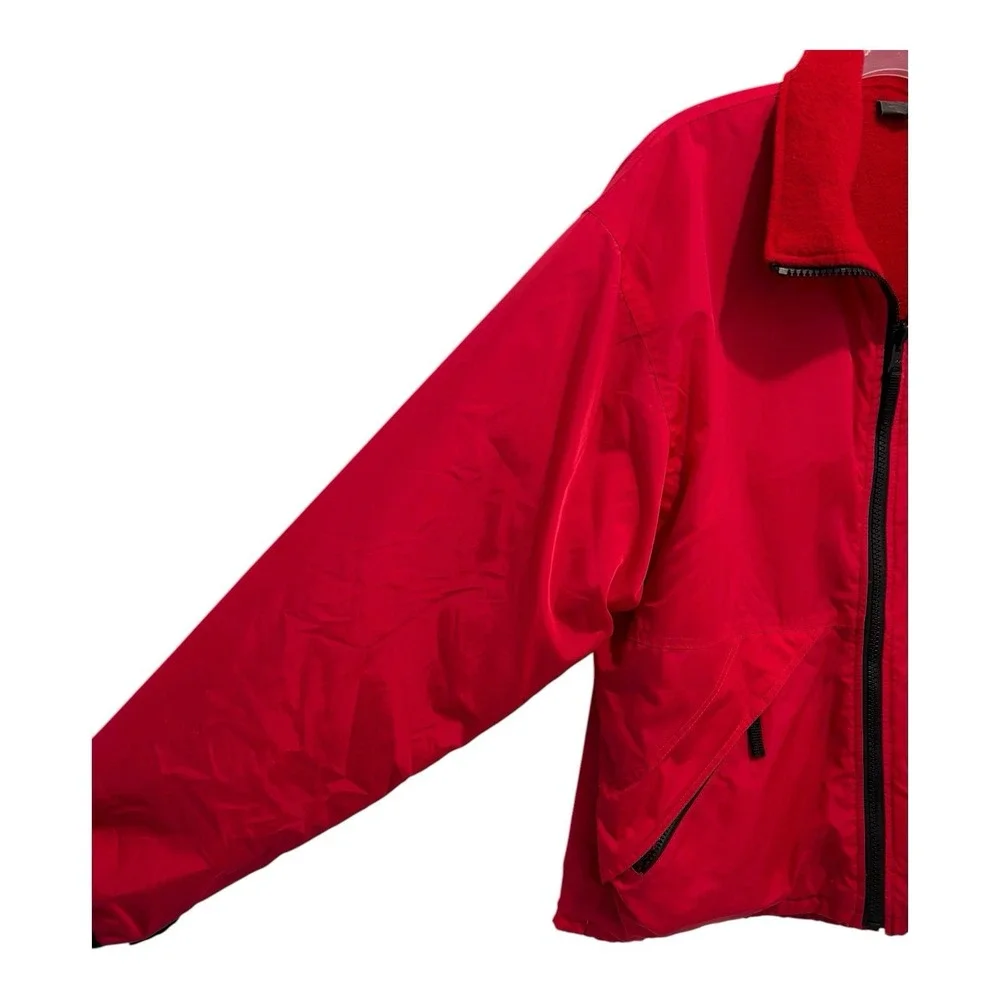 Vintage Banana Republic Jacket Red Reversible Nylon Fleece Mens Small Read‎ Desc